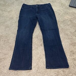 Seven7 Dark Blue Straight Leg Women's Jeans